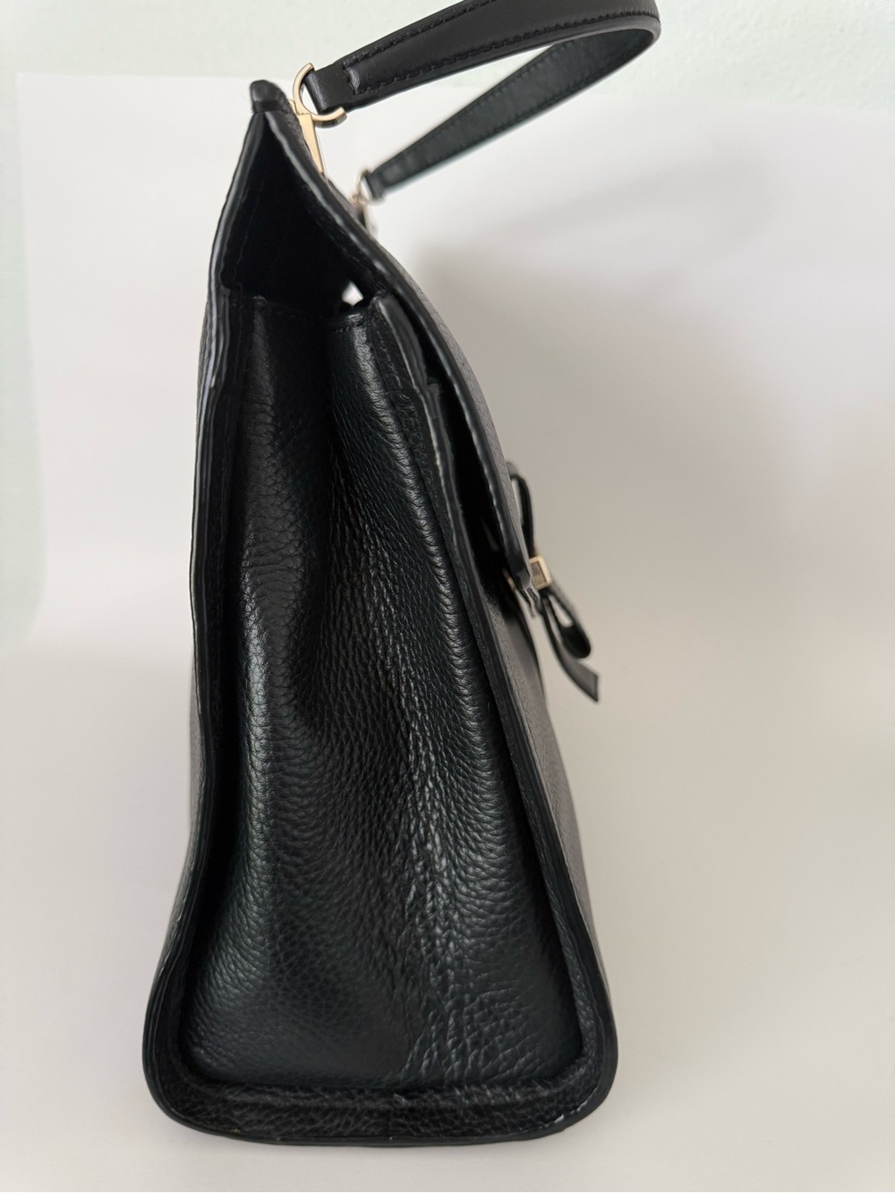 Kate Spade Black Leather Top-Handle Satchel - Picture 6 of 16